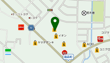 イオンバイク栃木店の地図画像
