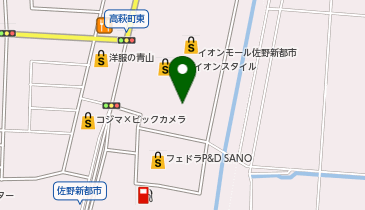 イオンバイク佐野新都市店の地図画像