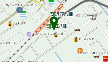 イオンバイク近江八幡店の地図画像