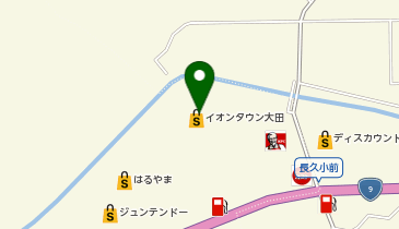 イオン大田店の地図画像