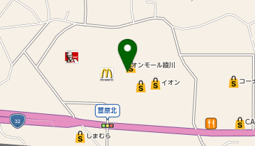 イオンバイク綾川店の地図画像