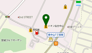 イオンバイク仙台中山店の地図画像