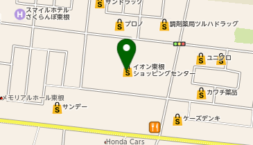 イオンバイク東根店の地図画像