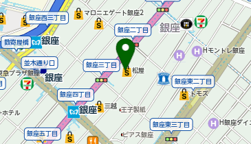 恵亭松屋銀座店の地図画像