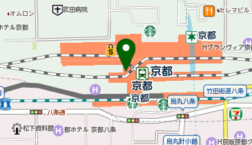 和幸JR伊勢丹京都店の地図画像