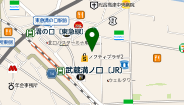 和幸丸井溝口店の地図画像