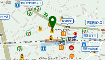和幸タウンセブン荻窪店(7/28リニューアルオープン)の地図画像