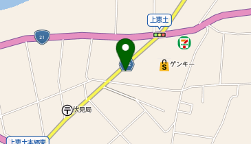 ゲンキー 上恵土店の地図画像