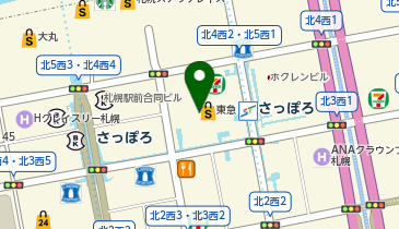 コムサステージ メン札幌東急店の地図画像