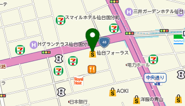 コムサ・メン 仙台フォーラスの地図画像