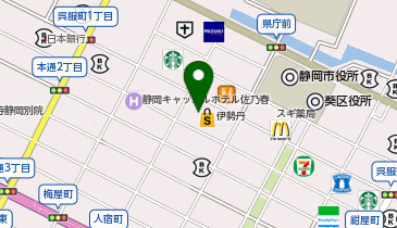 コムサプラチナ 静岡伊勢丹の地図画像