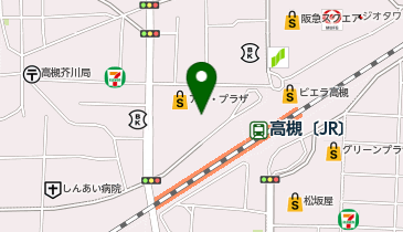 コムサイズム 高槻アルプラザの地図画像