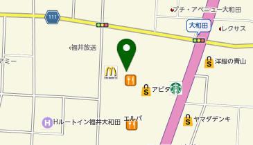 コムサイズム アピタ福井大和田の地図画像