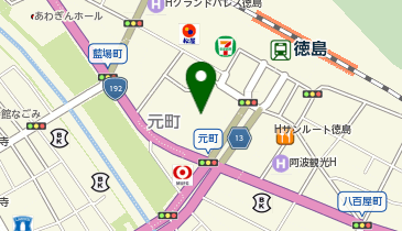 コムサ・メン 徳島アミコの地図画像