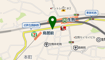 串カツ田中 生駒店の地図画像