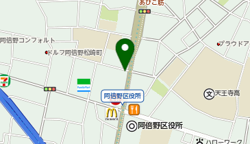 個別指導学院フリーステップ 阿倍野教室の地図画像