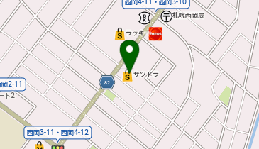 サツドラ西岡店の地図画像