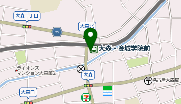や台ずし 大森金城学院前駅町の地図画像