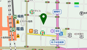 や台ずし福島駅東口町の地図画像