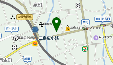 や台ずし三島広小路町の地図画像