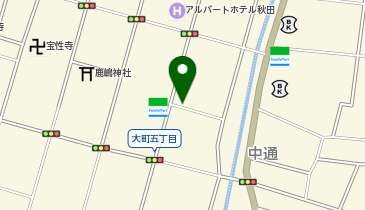 や台ずし秋田川反町の地図画像