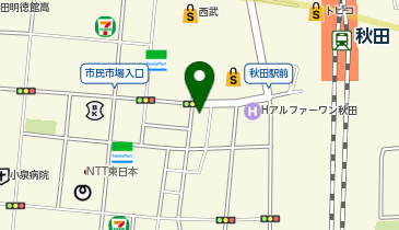 や台ずし 秋田駅前町の地図画像
