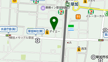 や台ずし 草加駅西口町の地図画像