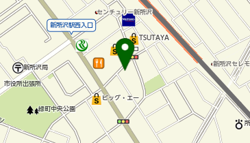 や台ずし 新所沢駅西口町の地図画像