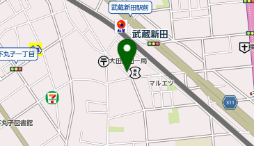 や台ずし 武蔵新田町の地図画像