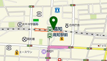 や台ずし 高知駅前町の地図画像