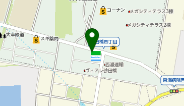 や台ずし 砂田橋町の地図画像