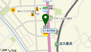 や台ずし 北久里浜駅前町の地図画像