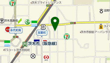 や台ずし 阪急茨木町の地図画像