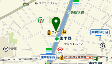 東京個別指導学院東中野教室の地図画像