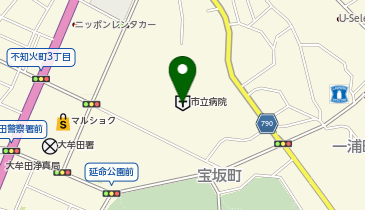 生活彩家 大牟田市立病院店の地図画像