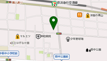 ビッグ・エー大田萩中店の地図画像