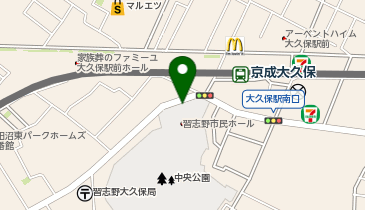 ビッグ・エー京成大久保駅南店の地図画像