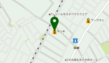 サンキ 牛久店の地図画像