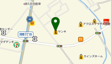 サンキ 大田原店の地図画像