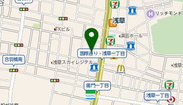 サンキ 浅草店の地図画像