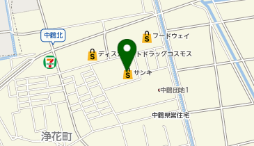 サンキ 中間店の地図画像