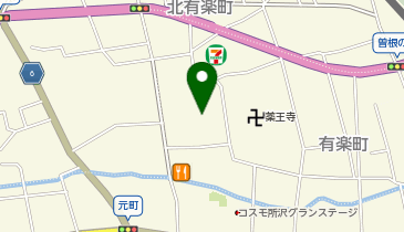 ヤオコー 所沢有楽町店(埼玉県)の地図画像