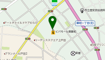 ヤオコー 蕨錦町店(埼玉県)の地図画像