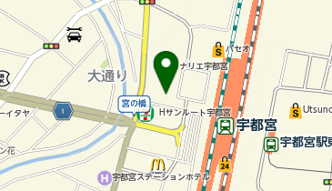 ヤオコー トナリエ宇都宮店(栃木県)の地図画像