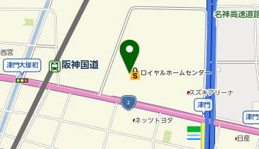 アストロプロダクツ 西宮中央店の地図画像