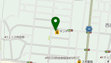 サンディ 西田辺店の地図画像