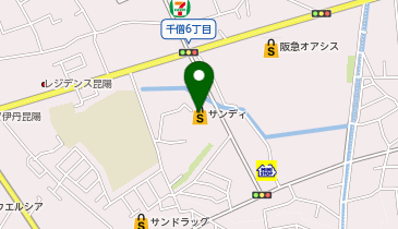 サンディ 伊丹昆陽店の地図画像