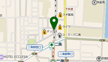 サンディ 京都二条店の地図画像