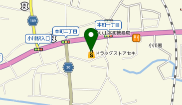 ドラッグストア セキ 小川町店の地図画像