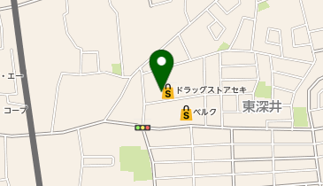 ドラッグストア セキ 東深井店の地図画像